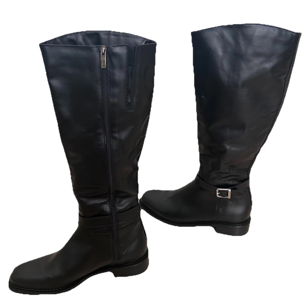 La Canadienne Black Leather Tall Boots Luxury Old Money Minimalism Preppy 9.5